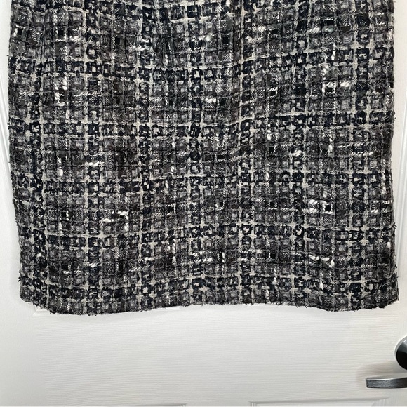 Boden Limited Edition Tweed Wool Blend Boucle Mini Skirt in Black/White/Gray 10 - Picture 4 of 10